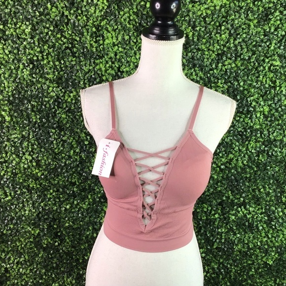 Tops - Mauve pink bralette/crop top